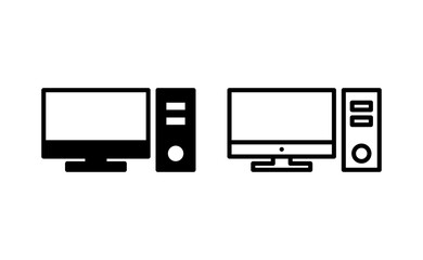 Computer icon vector for web and mobile app. computer monitor sign and symbol