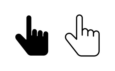 Hand cursor icon vector for web and mobile app. cursor sign and symbol. hand cursor icon clik