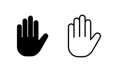 Hand icon vector for web and mobile app. hand sign and symbol. hand gesture