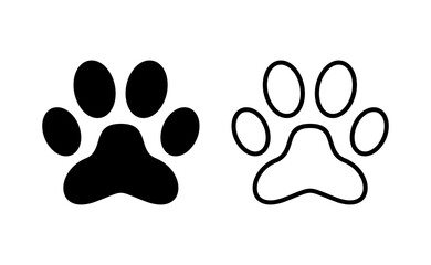 Paw icon vector for web and mobile app. paw print sign and symbol. dog or cat paw