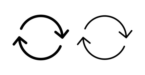 Refresh icon vector for web and mobile app. Reload sign and symbol. Update icon.