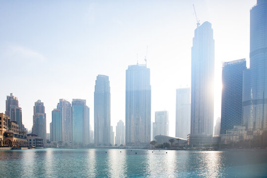 dusty dubai skyline