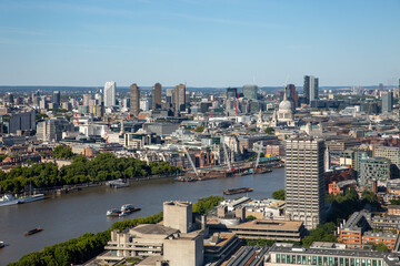 view of river thames and city skyline london