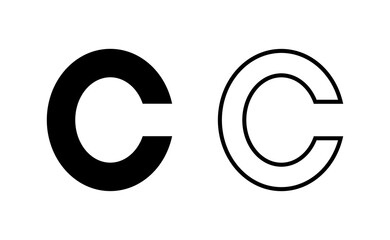 Copyright icon vector for web and mobile app. copyright sign and symbol