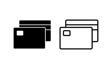 Credit card icon vector for web and mobile app. Credit card payment sign and symbol