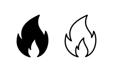 Fire icon vector for web and mobile app. fire sign and symbol