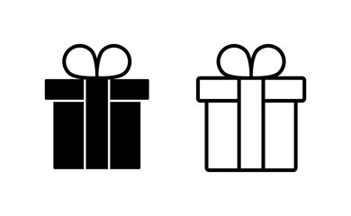 Gift icon vector for web and mobile app. gift sign and symbol. birthday gift