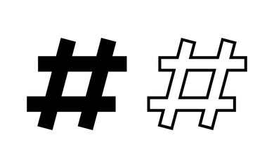 Hashtag icon vector for web and mobile app. hashtag sign and symbol