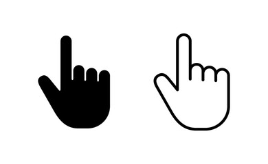 Hand cursor icon vector for web and mobile app. cursor sign and symbol. hand cursor icon clik