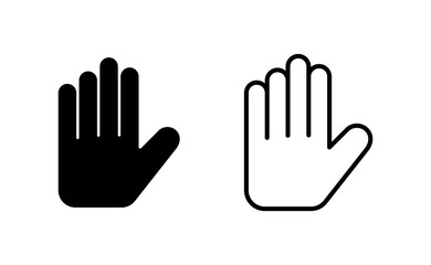 Hand icon vector for web and mobile app. hand sign and symbol. hand gesture