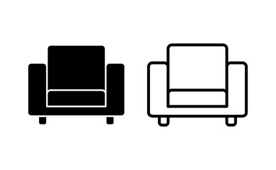 Sofa icon vector for web and mobile app. sofa sign and symbol. furniture icon