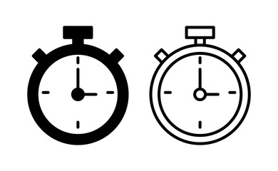 stopwatch icon vector for web and mobile app. Timer sign and symbol. Countdown icon. Period of time