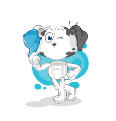 dalmatian dog young boy character cartoon