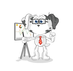 dalmatian dog marketing character. cartoon mascot vector