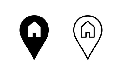 Address icon vector for web and mobile app. home location sign and symbol. pinpoint