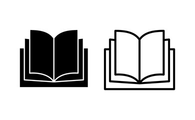 Book icon vector for web and mobile app. open book sign and symbol. ebook icon
