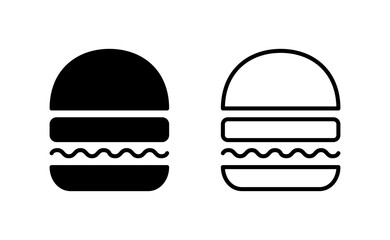 Burger icon vector for web and mobile app. burger sign and symbol. hamburger