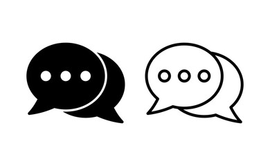 Chat icon vector for web and mobile app. speech bubble sign and symbol. comment icon. message