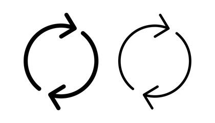Refresh icon vector for web and mobile app. Reload sign and symbol. Update icon.