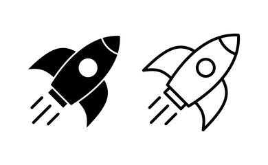 Fototapeta premium Rocket icon vector for web and mobile app. Startup sign and symbol. rocket launcher icon
