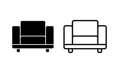 Sofa icon vector for web and mobile app. sofa sign and symbol. furniture icon
