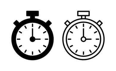 stopwatch icon vector for web and mobile app. Timer sign and symbol. Countdown icon. Period of time
