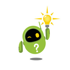 Happy robot get solution.
