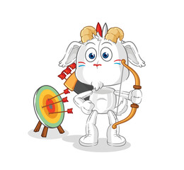 mountain goat native american tribe. cartoon mascot vector