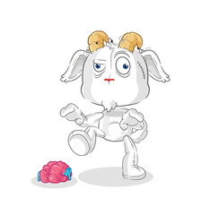 mountain goat zombie character.mascot vector