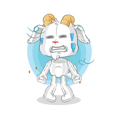 mountain goat cold illustration. character vector