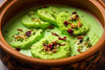 Pista Bread Rasmalai is the tweaked version of traditional Ras malai using bread slices
