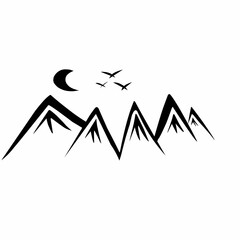 Abstract Mountain Illustration