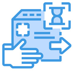 pending blue outline icon