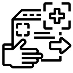 Obraz premium add outline icon