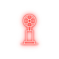 soccer cup neon icon