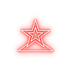 Fototapeta premium star medal neon icon