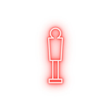 red neon soccer player training dummy clip art preview