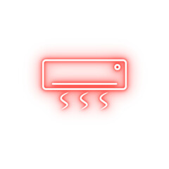 air conditioning neon icon