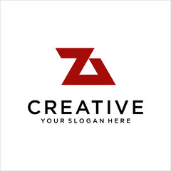 Obraz premium AZ, ZA Letter Logo Design Template