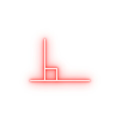 90 degree angle neon icon