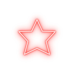 five-pointed star neon icon