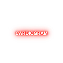 cardiogram neon icon