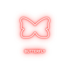 butterfly neon icon