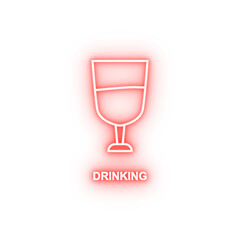 drinking neon icon