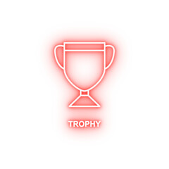 trophy neon icon