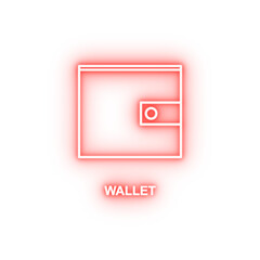 wallet neon icon