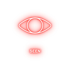 seen sign neon icon