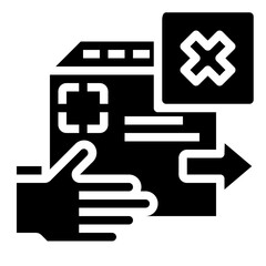 Fototapeta premium cancle glyph icon