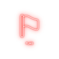 flag neon icon