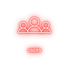 users neon icon
